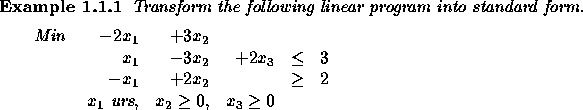 Linear programming standard outlet form converter